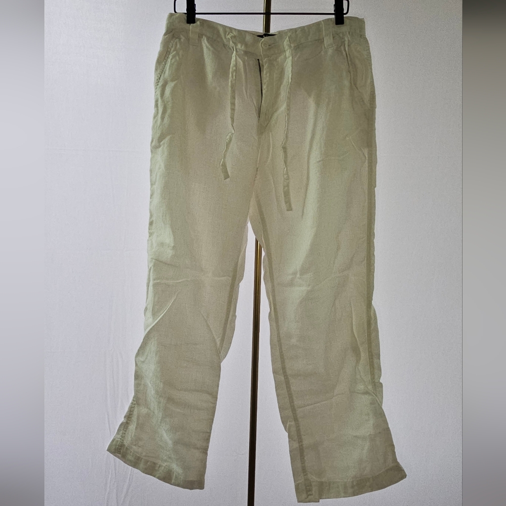 Apt. 9 Women's Cream Linen Pants - 32
